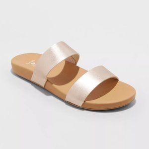 NWT Target Sand and Shore Rose Gold Slides